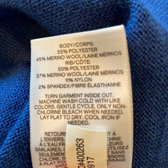 Express Men Wool Blend Sweater SZ XXL V-Neck Blue Soft and Stretchy - Picture 13 of 15